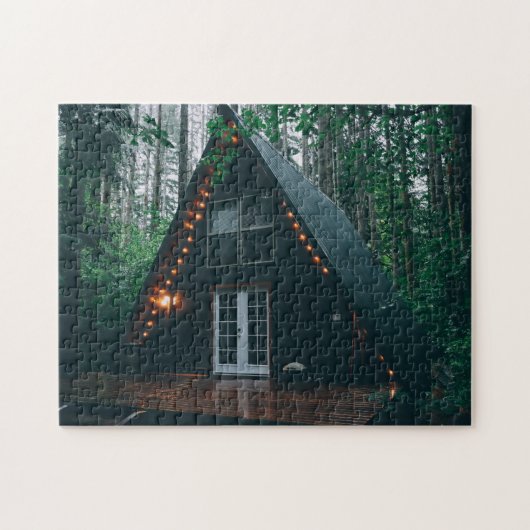 UN CABINE DE CADRE DANS LES BOIS JIGSAW PUZZLE (Horizontal)