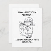 Un cadeau de Nana carte de vacances (Devant / Derrière)