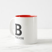 Un cadeau de tasse à café couleur deux tons avec m (Devant gauche)