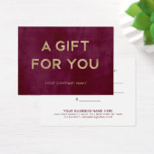 Un cadeau pour vous | Certificat cadeau or Bourgog (Bureau)