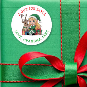 Un cadeau pour vous Étiquette de cadeau de Noël