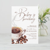 Un Café Bébé brasse Baby shower Invitation (Debout devant)