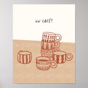 Un Cafe Keuken Koffie Poster