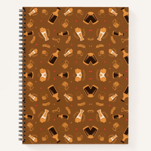 Un cahier à spirale avec une couverture marron (Devant)