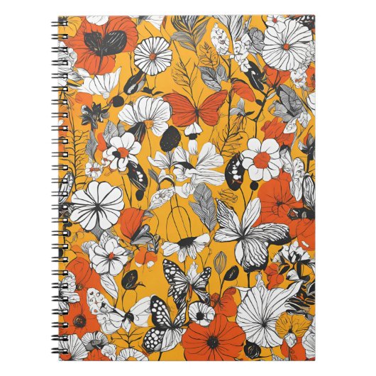 Un cahier avec des illustrations botaniques et de (Devant)