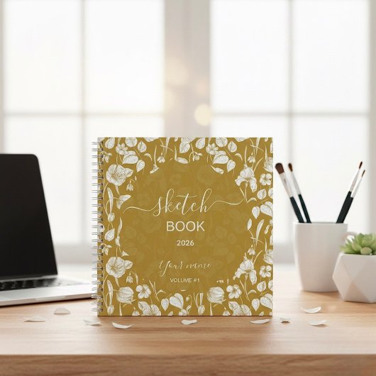 Un cahier de croquis doré luxueux et royal !
