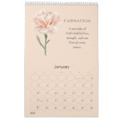 Un calendrier annuel de fleurs de naissance (Jan 2027)