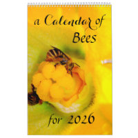 Un calendrier des abeilles pour 2025 - 11 x 14¼ po