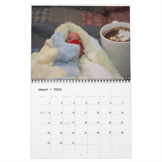 Un calendrier en caoutchouc de canard de 12 mois (Mar 2026)