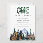 Un Camper Heureux | Invitations d'anniversaire rus (Devant)