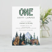 Un Camper Heureux | Invitations d'anniversaire rus (Debout devant)