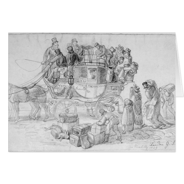 Un car de courrier de pays occidental partant de (Devant horizontal)