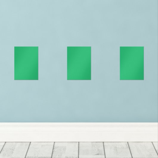 Un carré vert solide placé sur un fond blanc (Parquet)