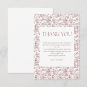 Un Carte de remerciements d'arrivée chéri (Devant / Derrière)