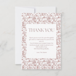 Un Carte de remerciements d'arrivée chéri