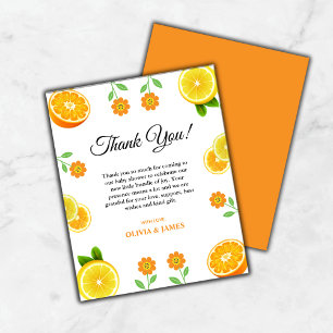 Un Carte de remerciements De Baby shower Citrus Un