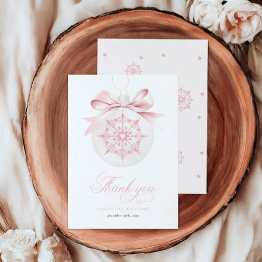 Un Carte de remerciements de Baby shower de fille 