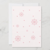 Un Carte de remerciements de Baby shower de fille  (Dos)