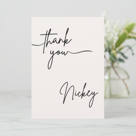 Un carte de remerciements de base pour différentes (Debout devant)