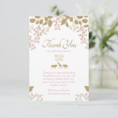 Un Carte de remerciements d'or rose sauvage (Debout devant)