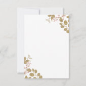 Un Carte de remerciements d'or rose sauvage (Dos)