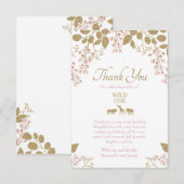 Un Carte de remerciements d'or rose sauvage (Devant / Derrière)