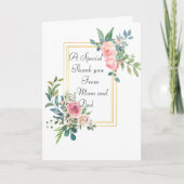 Un Carte de remerciements pour une fille qui est u (Devant)