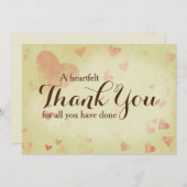 Un carte de remerciements sincère 5" x 7", (Devant / Derrière)