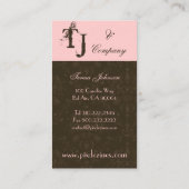 Un Carte de visite de Damas avec une pointe de cit (Dos)