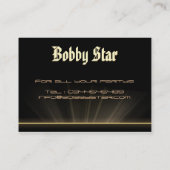 Un carte de visite de ligt de laser d'or du DJ de (Dos)