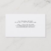 Un carte de visite de logo du cool 3D DJ (Dos)