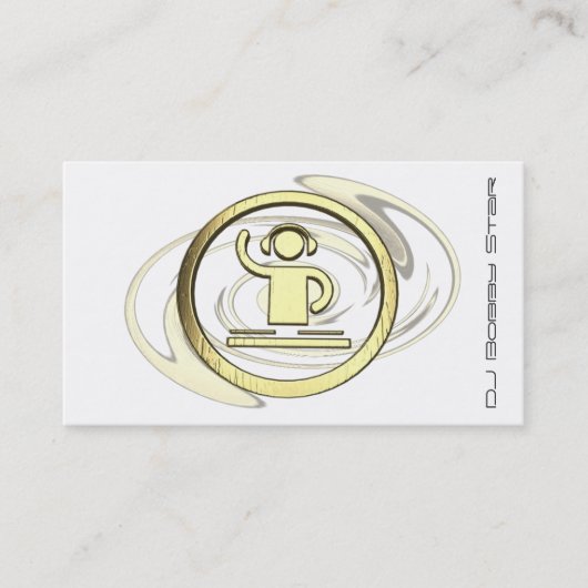 Un carte de visite de logo du cool 3D DJ (Devant)