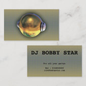 Un carte de visite de logo du cool 3D DJ (Devant / Derrière)