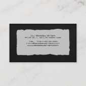 Un carte de visite de logo du DJ d'or du cool 3D (Dos)