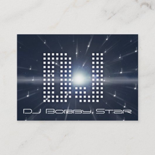 Un carte de visite de spacewarp du DJ de cool (Devant)