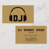 Un carte de visite frais d'icône d'écouteur du DJ (Devant / Derrière)