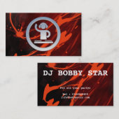 Un carte de visite frais d'icône du DJ 3d (Devant / Derrière)