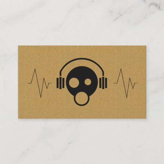 Un carte de visite frais d'icône du DJ de carton (Devant)