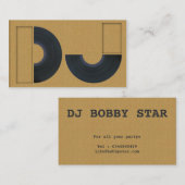 Un carte de visite frais du DJ de carboard (Devant / Derrière)