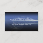 Un carte de visite moderne de laser de bleu du DJ (Dos)
