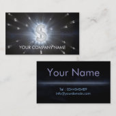 Un carte de visite rougeoyant frais de l'espace de (Devant / Derrière)