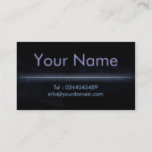 Un carte de visite rougeoyant frais de l'espace de (Dos)