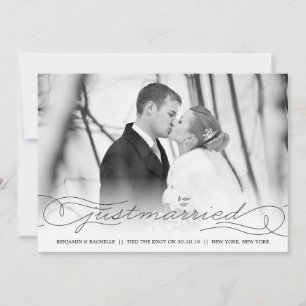 Un Carte photo de Mariage noir juste marié