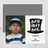 Un Carte photo de Noël Carol Bah Humbug (Devant / Derrière)