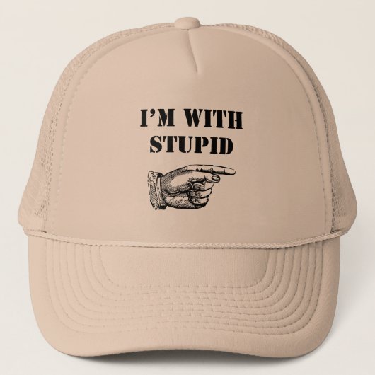 Un casquette amusant avec un texte "Je suis avec u (Devant)