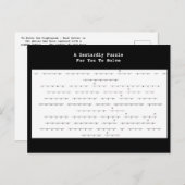 Un casse-tête d'une carte postale Rick Roll (Devant / Derrière)