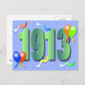 Un centième anniversaire 1913 Carte postale (Devant / Derrière)