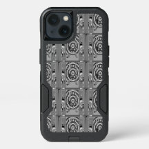 Un cercle de design heureux Noir, GRIS, Argent