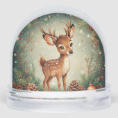 Un cerf caricaturé mignon dans une couronne de fêt (Arrière)