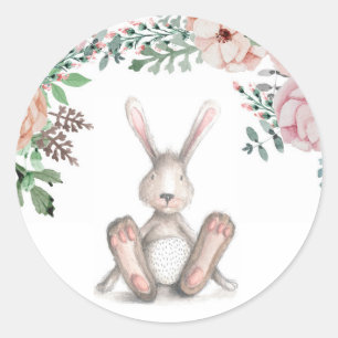Un certain autocollant floral de lapin